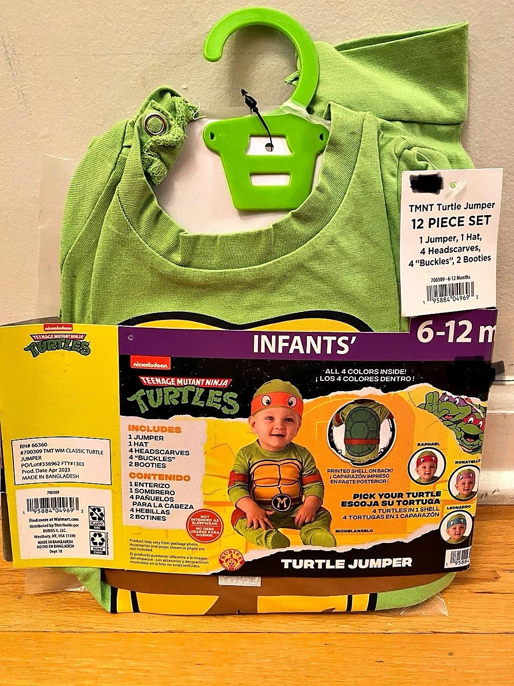 Teenage Mutant Ninja Turtles Turtle Jumper Baby Size 6-12M NWT